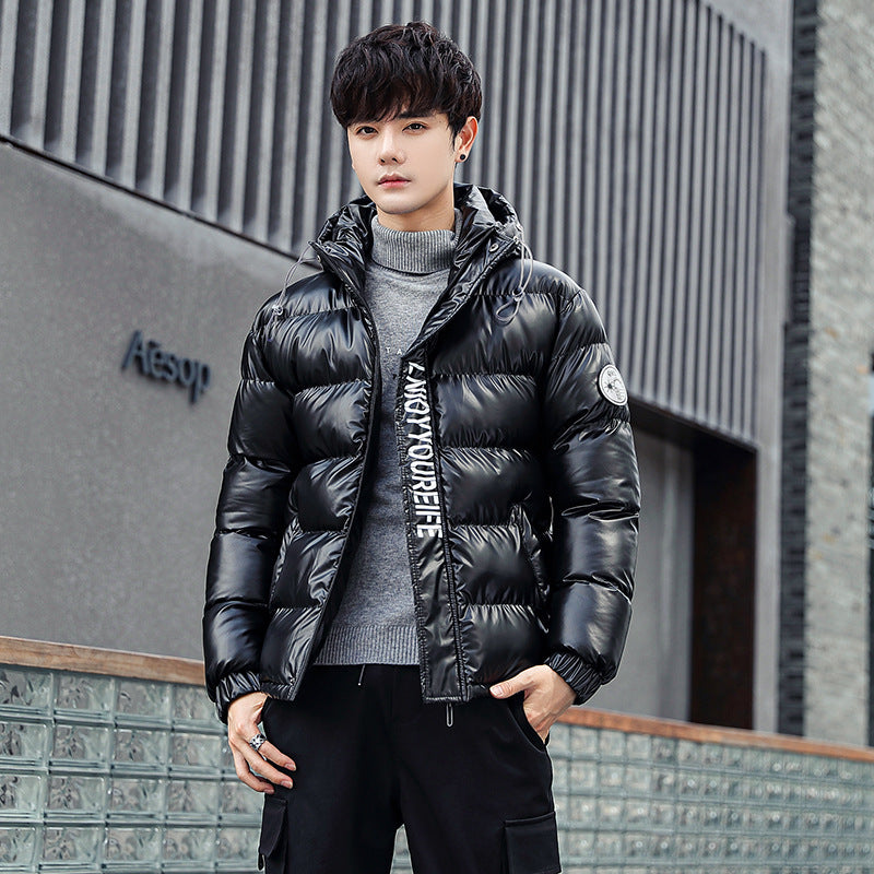 Glossy jacket men's down cotton jacket