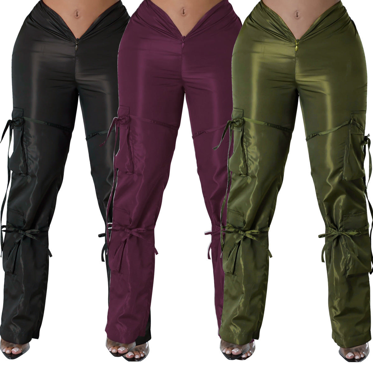 Zipper Flex Strap Trousers