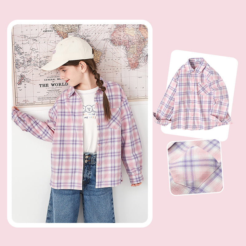 Plaid Perfection: Checkered Long-Sleeve Top