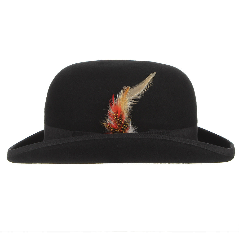 Feathered Crown Bowler Hat