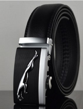 Sleek Men’s Auto-Lock Leather Belt