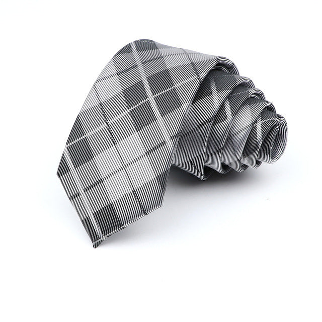 Modern Plaid Skinny Tie for Men