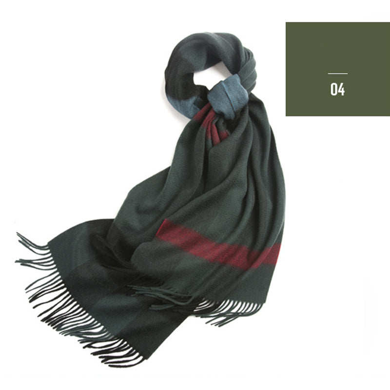 New style plaid women 40cm wide pure wool shawl