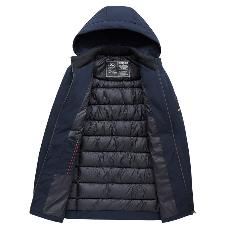 Thick Mid-length Down Padded Jacket Men's Loose Jacket