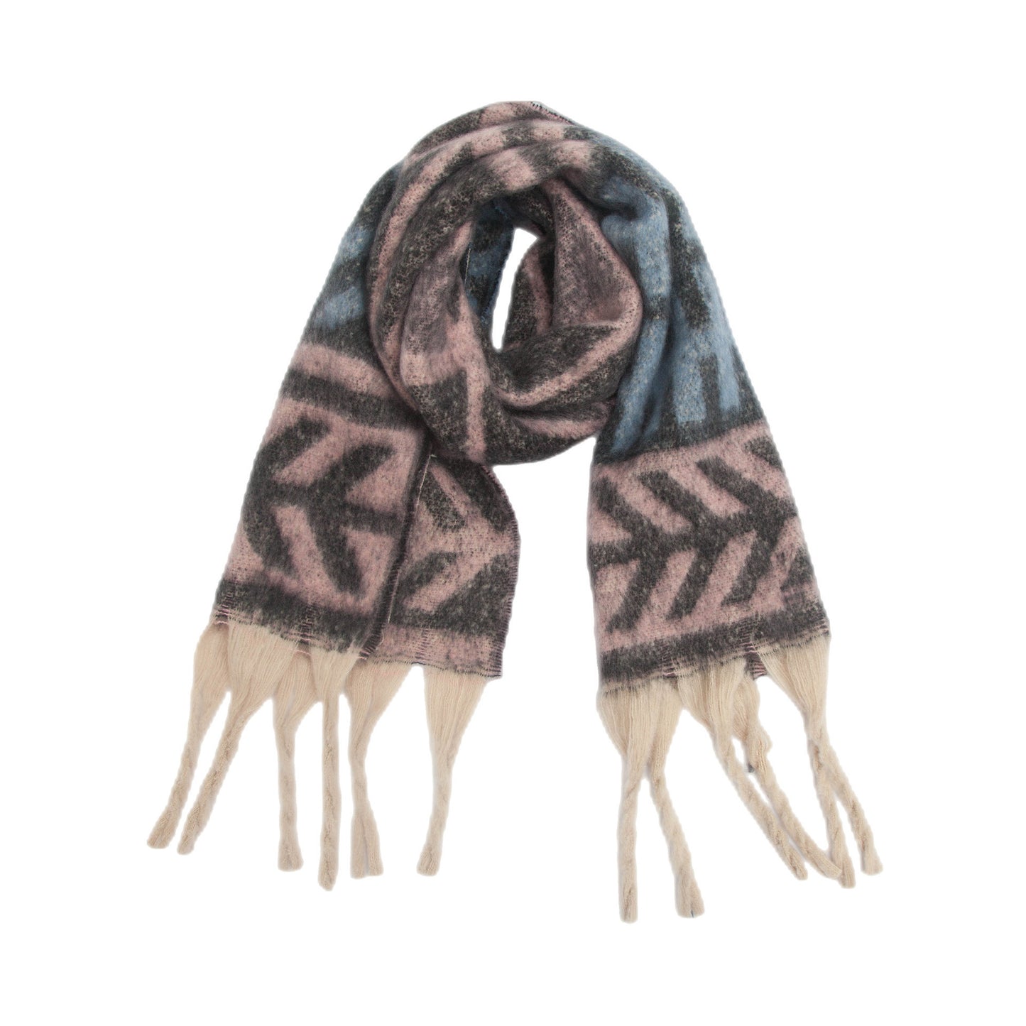 European Winter Tassel Scarf