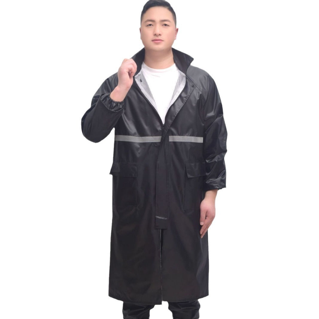 Rainproof Outdoor Motorcycle Riding Reflective Split Raincoat