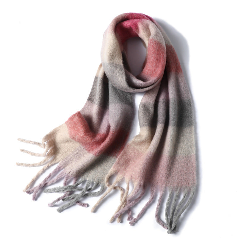 European And American Fashion Women's Scarf Winter Cashmere Thickened Warm Shawl