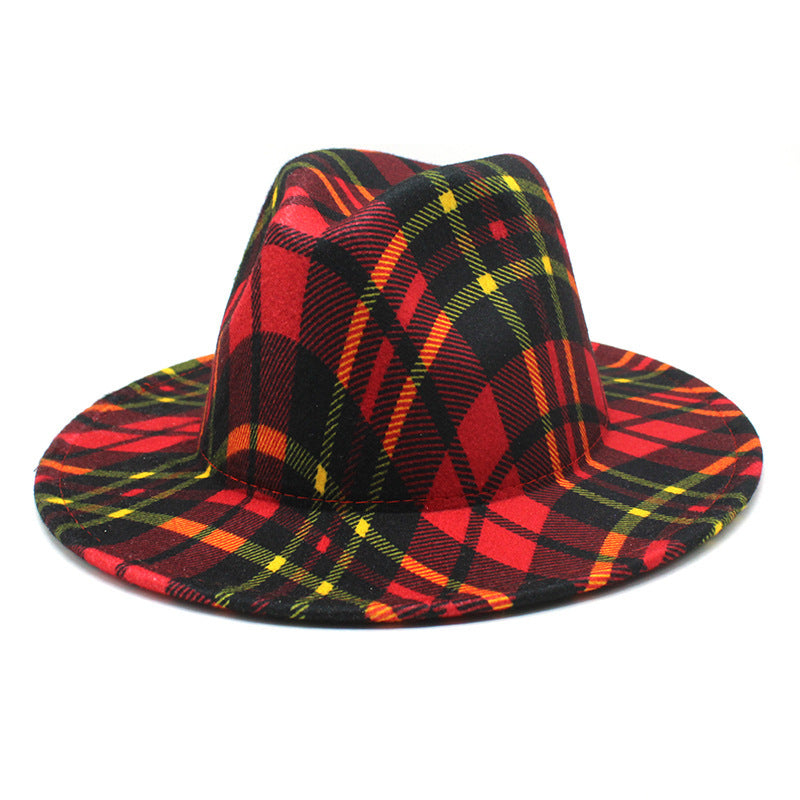 Urban Stripes Plaid Fedora