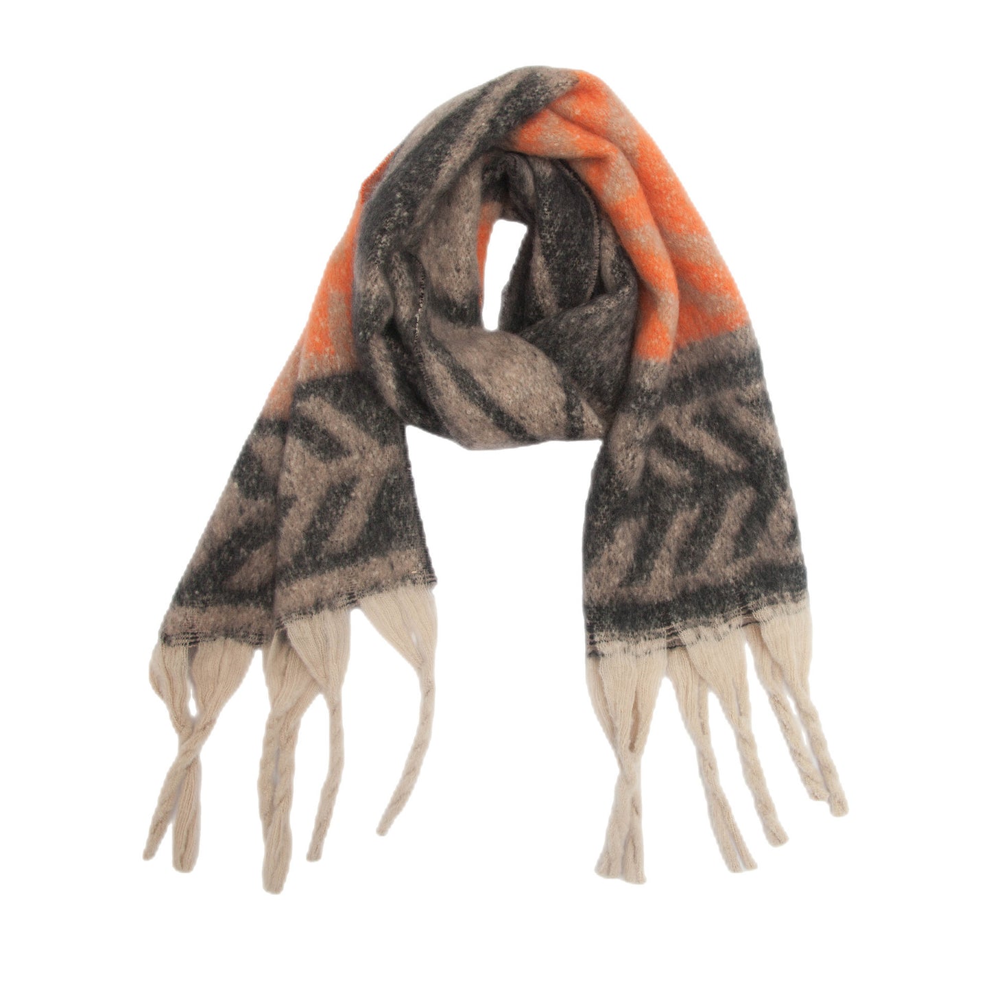 European Winter Tassel Scarf