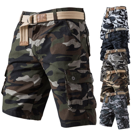 Pure Cotton Camo Washed Cargo Shorts