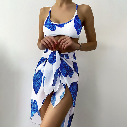 Vivid Waves: Printed Bikini Set