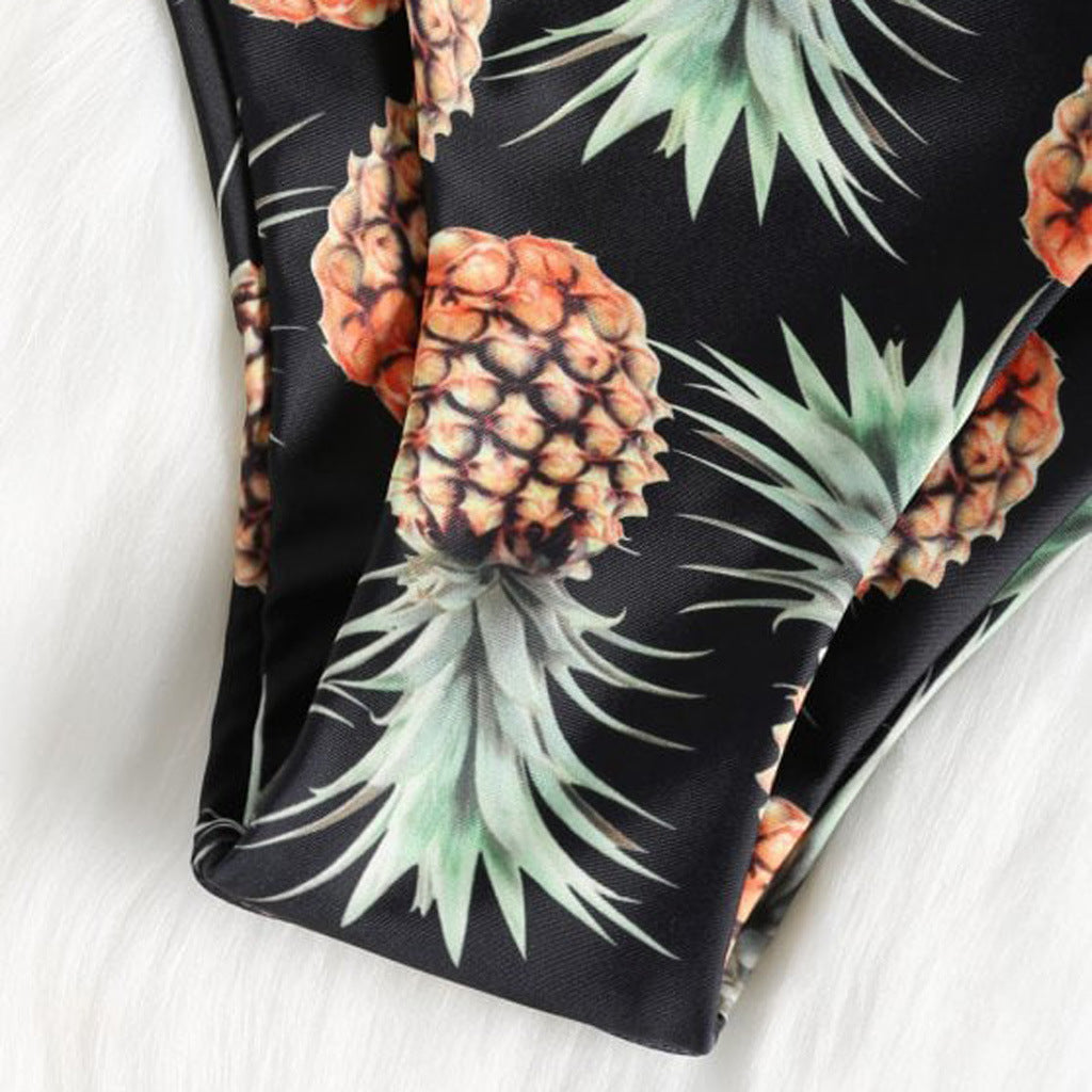 Tropical Vibes: Pineapple Tube Top Bikini