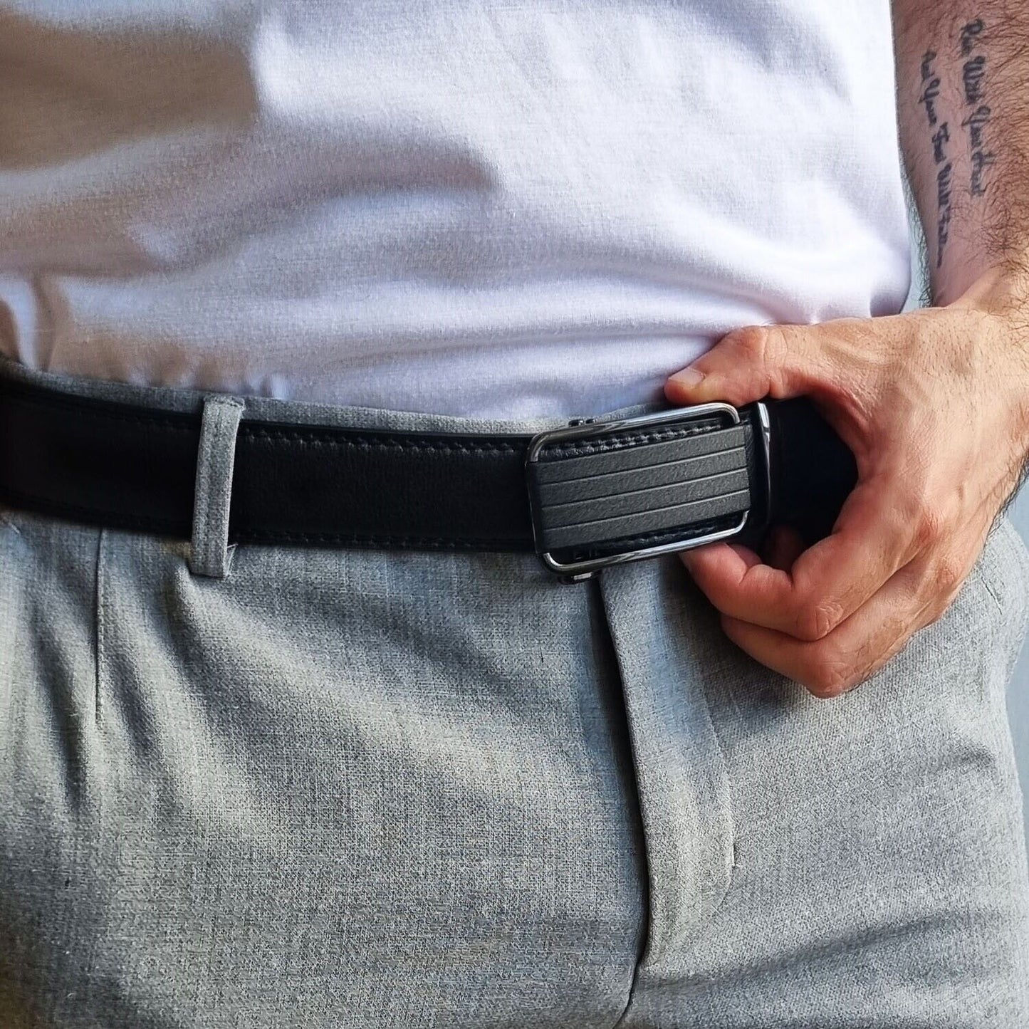 Flex Ease Men's Adjustable Leather Belt