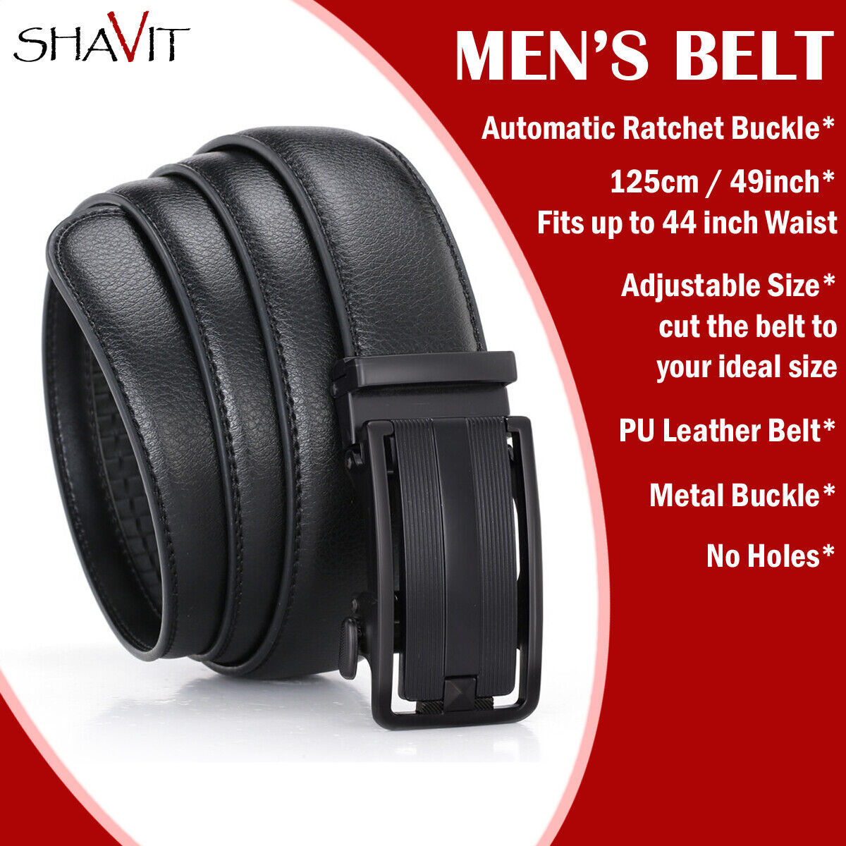 Precision Fit Leather Ratchet Belt for Men