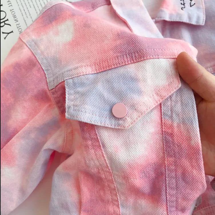 Radiant Fade: Tie-Dye Denim Jacket