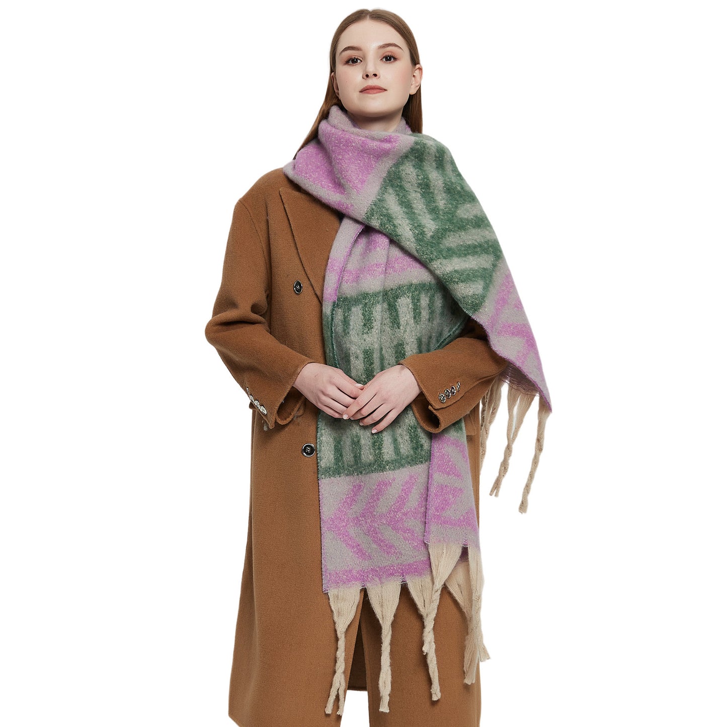 European Winter Tassel Scarf