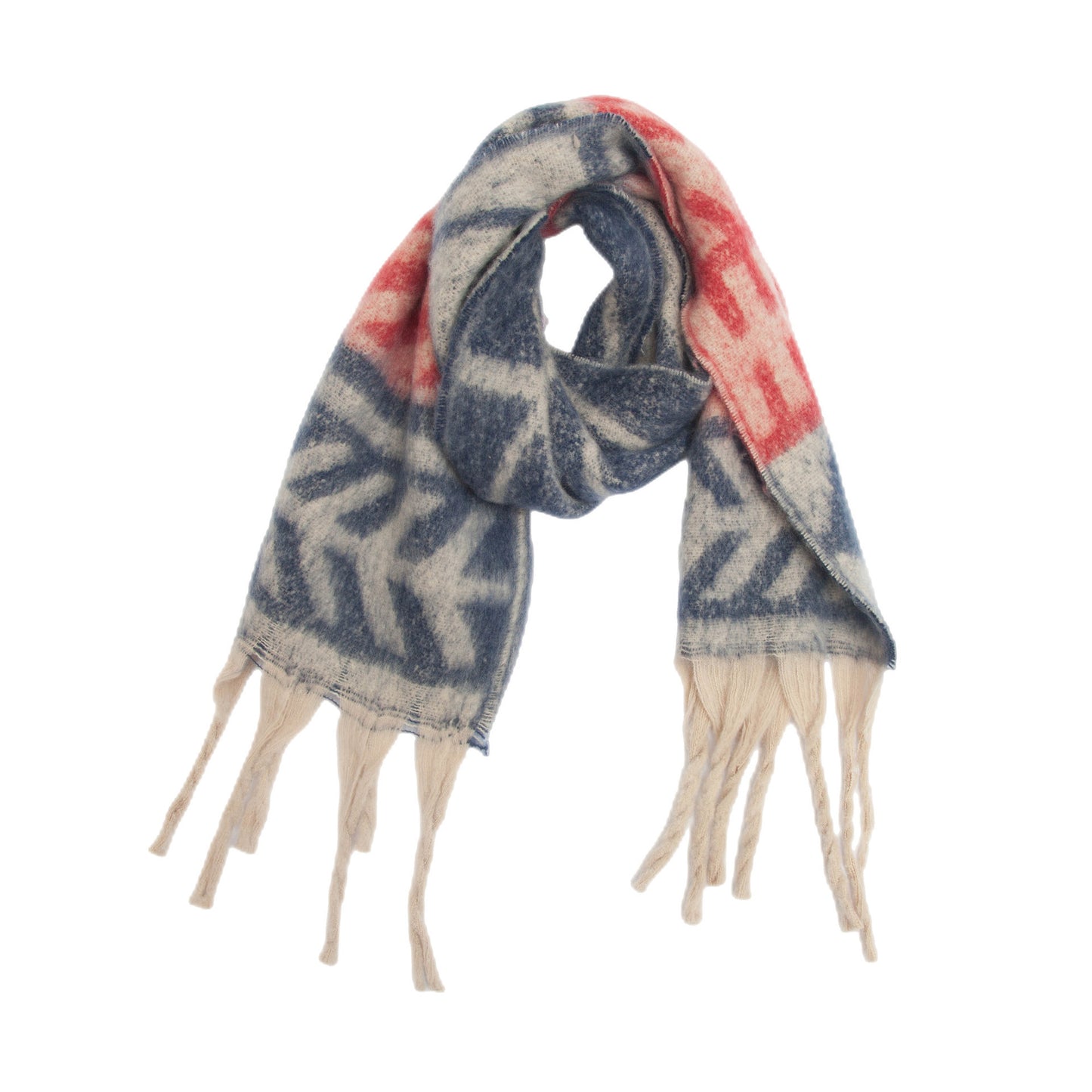 European Winter Tassel Scarf