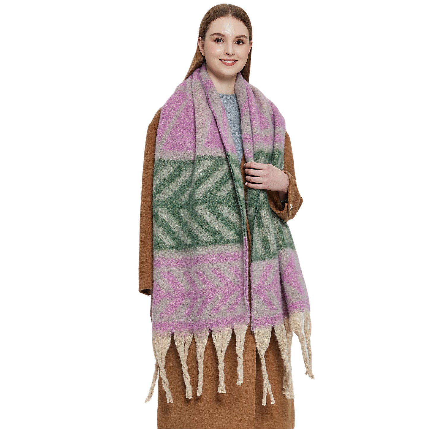 European Winter Tassel Scarf