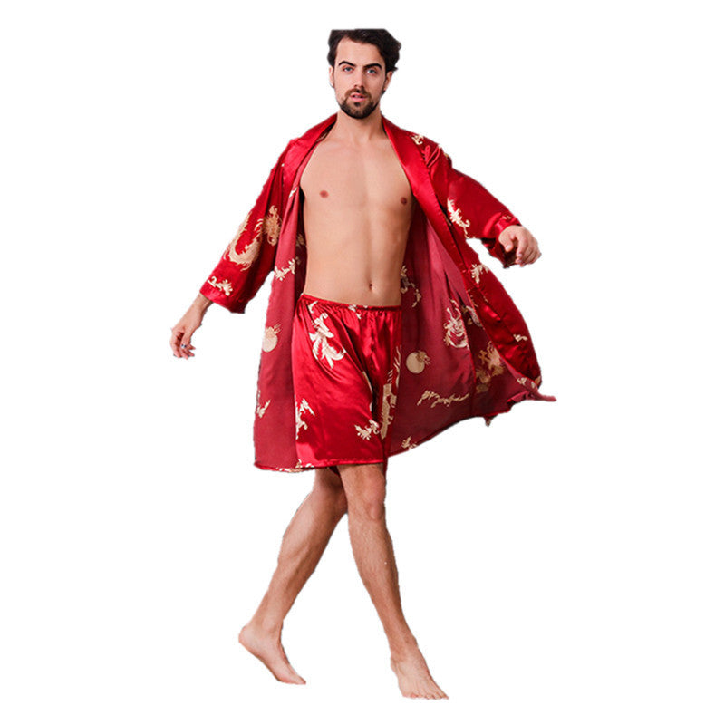 Dragon Embrace Silk Pajama Shorts