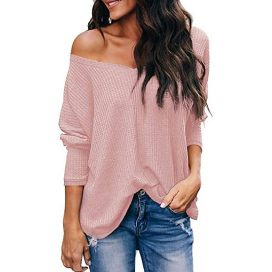 Cozy Comfort Plus Size Long-Sleeve V-Neck Sweater