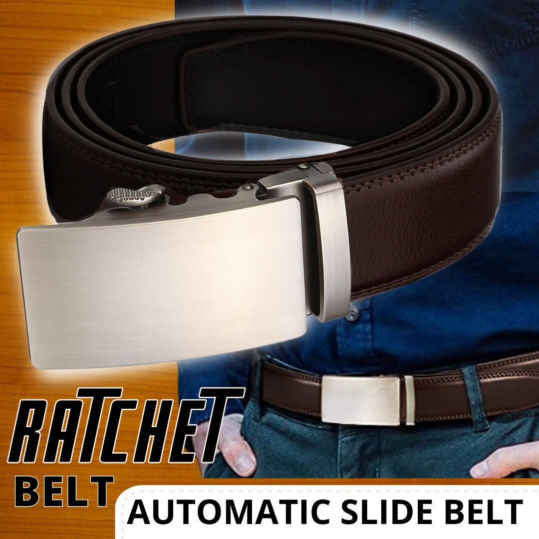 Refined Elegance Men's Dark Brown Ratchet Leather Belt