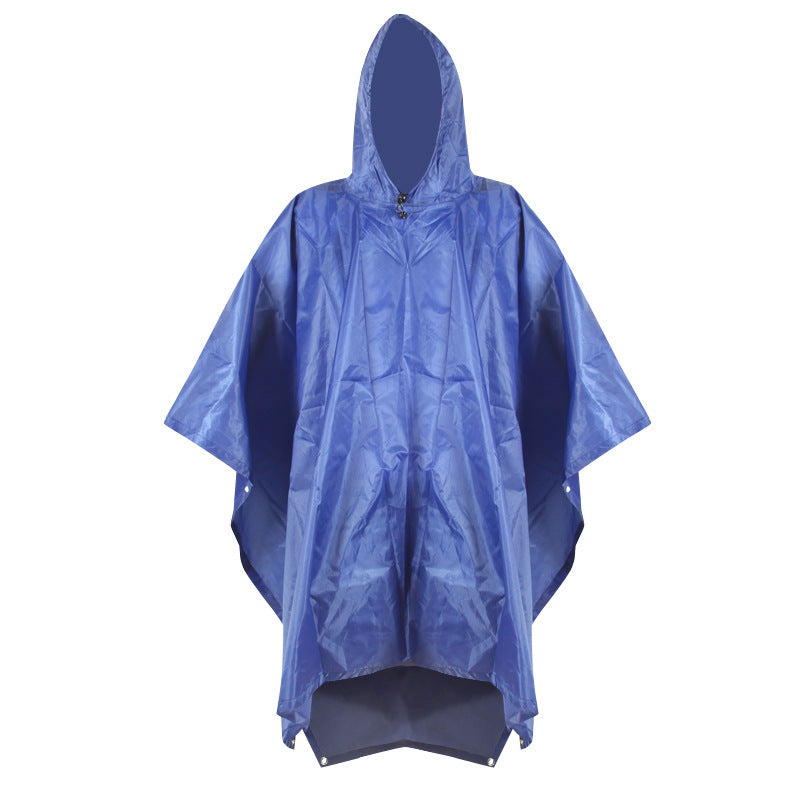 Camouflage Raincoat Three-in-one Mountaineering Multifunctional PU Waterproof Canopy And Floor Mat Raincoat